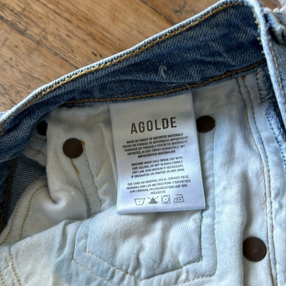 AGOLDE Riley High Rise Straight Crop Jean Size 27 in volt - Picture 9 of 13